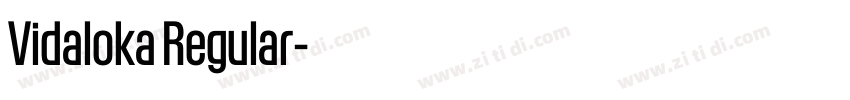 Vidaloka Regular字体转换